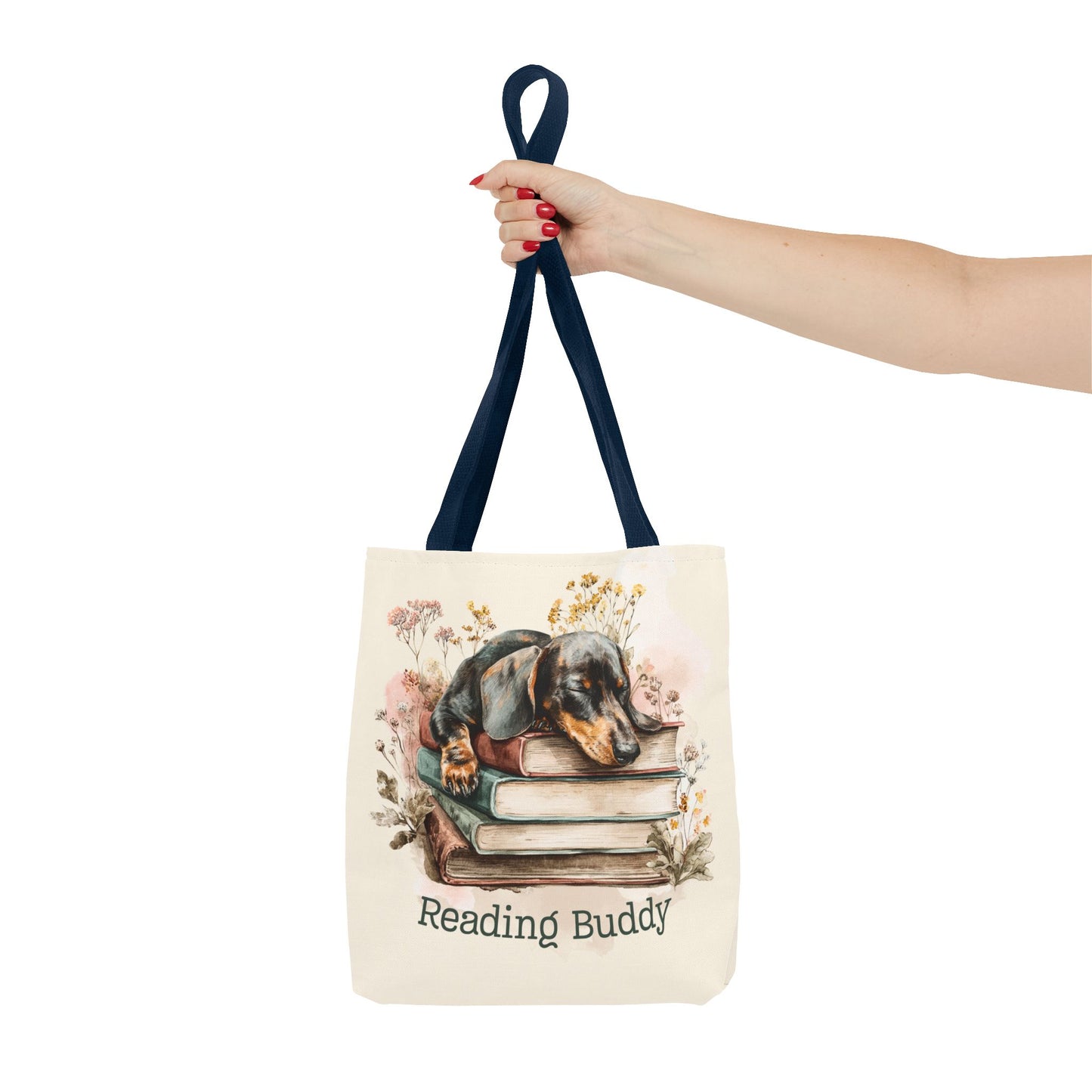 Reading Buddy Dachshund Tote Bag β Cozy Gift for Book & Dog Lovers - Novel Paws