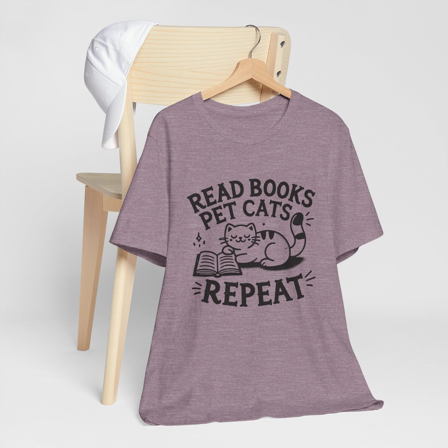 Cat Book Lover Tee