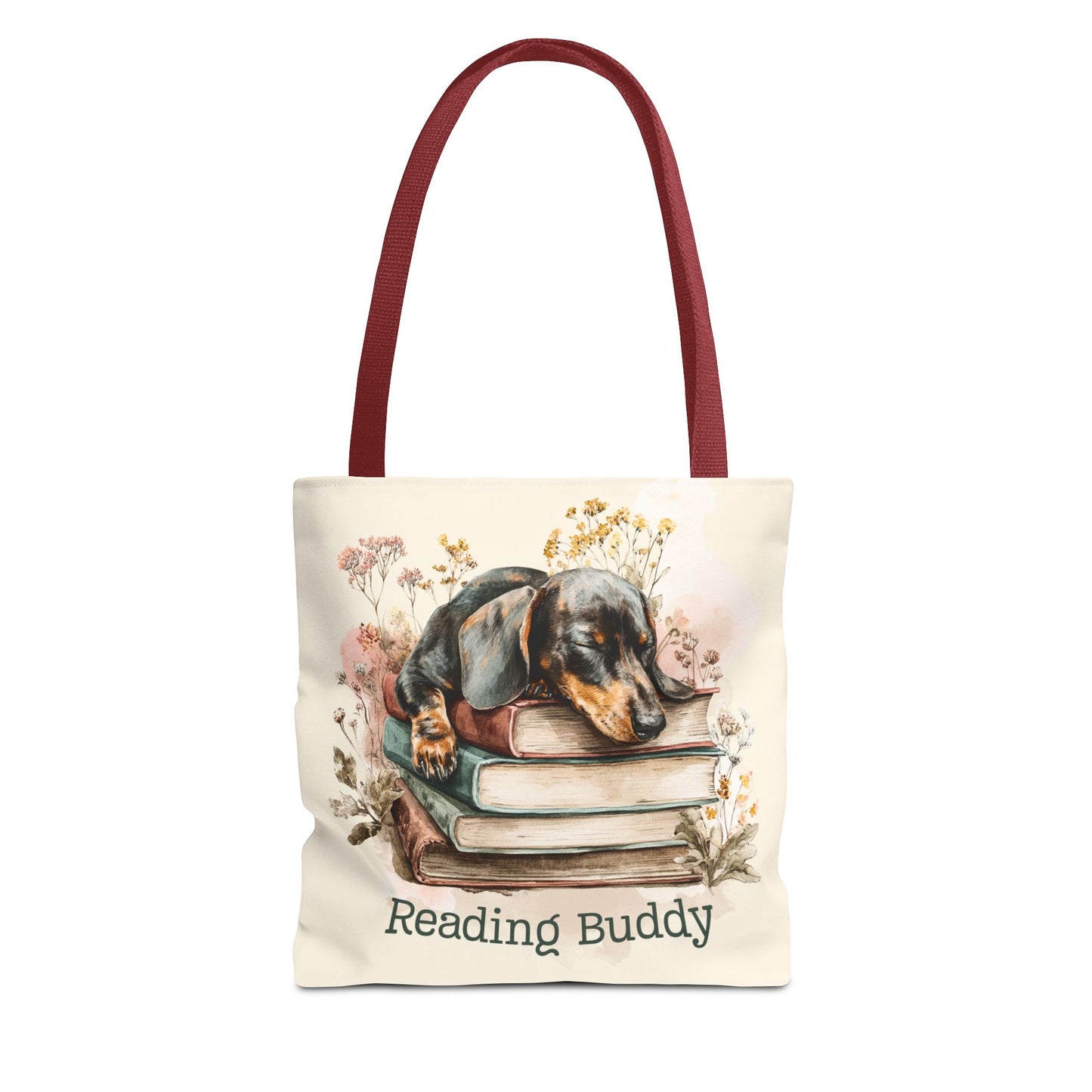 Reading Buddy Dachshund Tote Bag β Cozy Gift for Book & Dog Lovers - Novel Paws