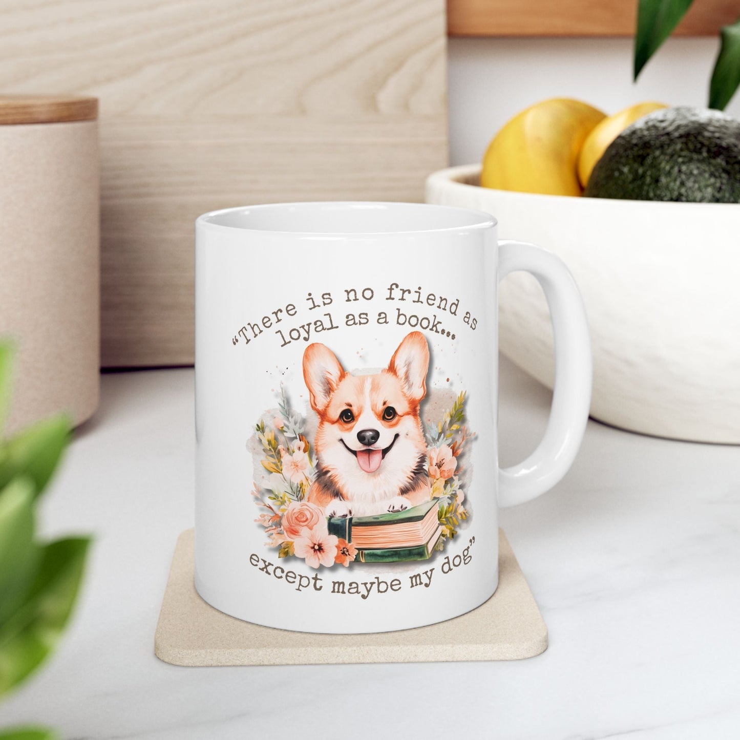 Loyal as a Book Corgi Mug