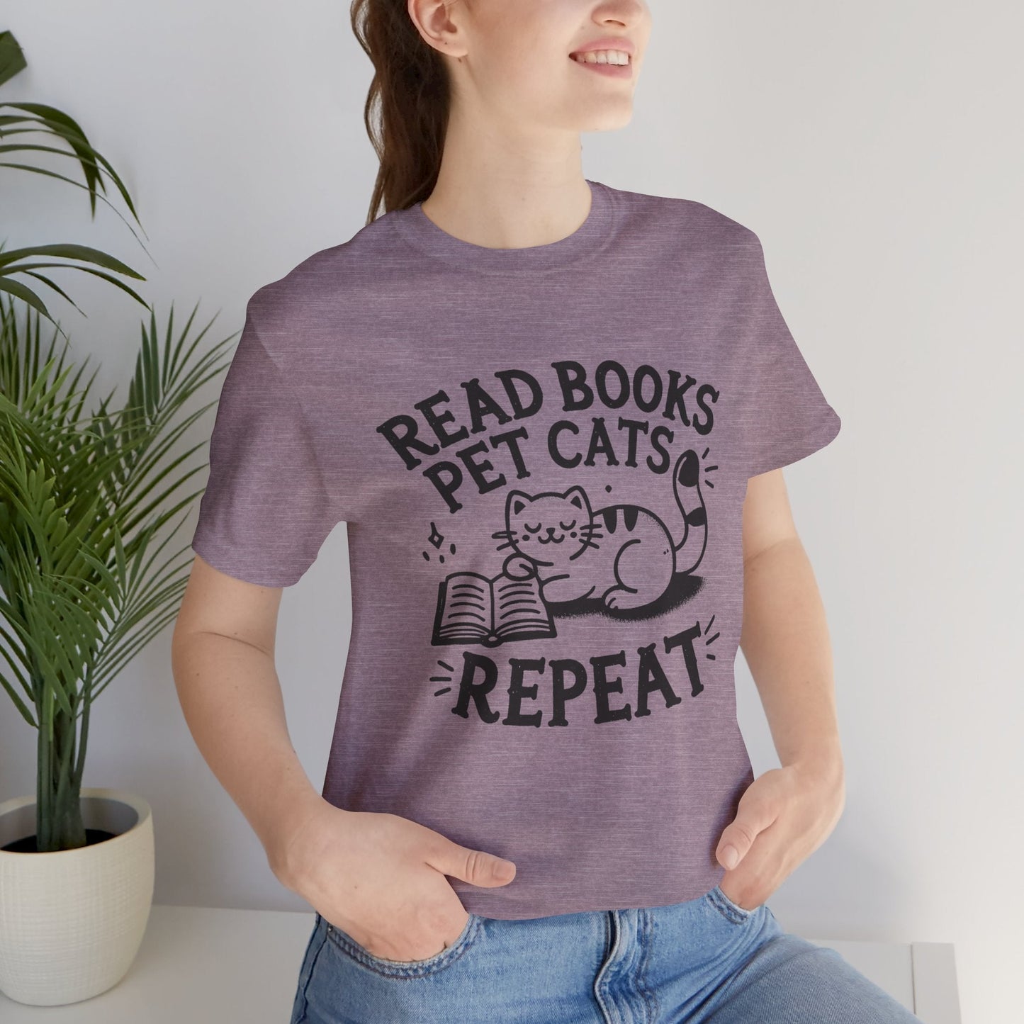Cat Book Lover Tee