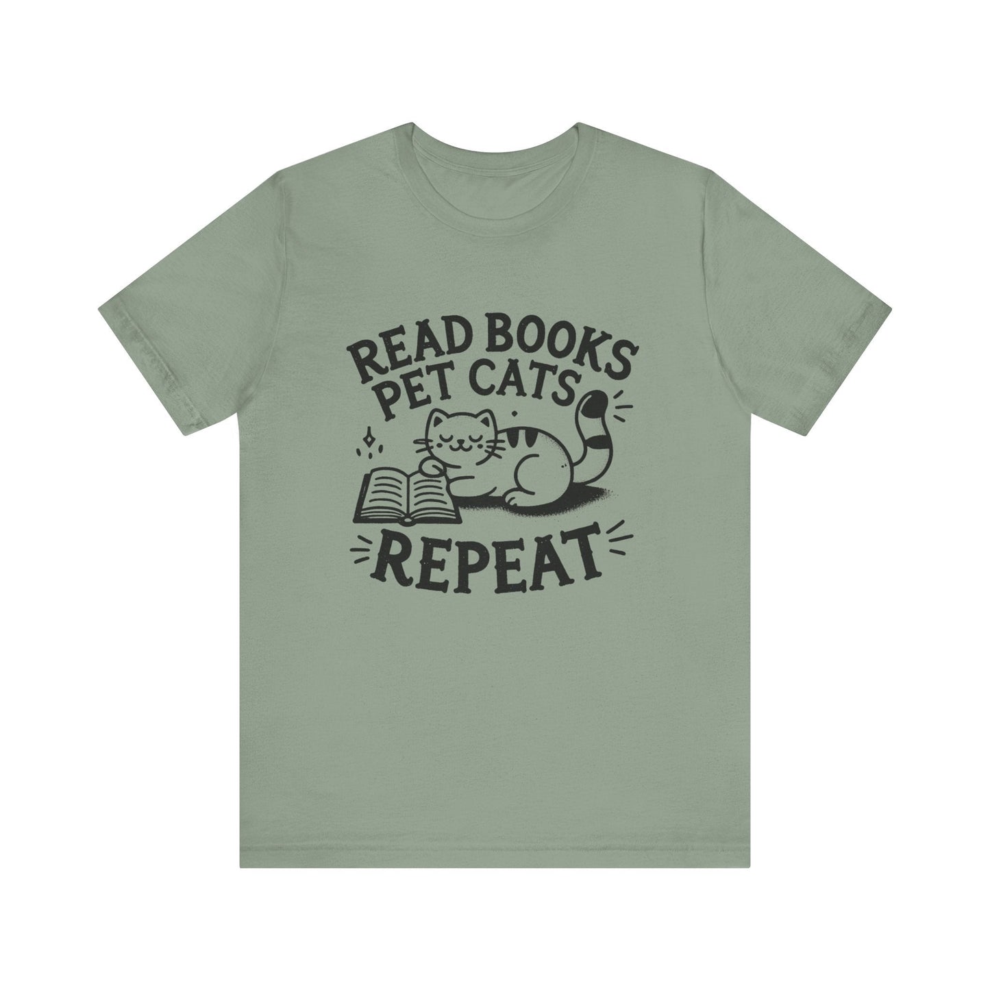 Cat Book Lover Tee