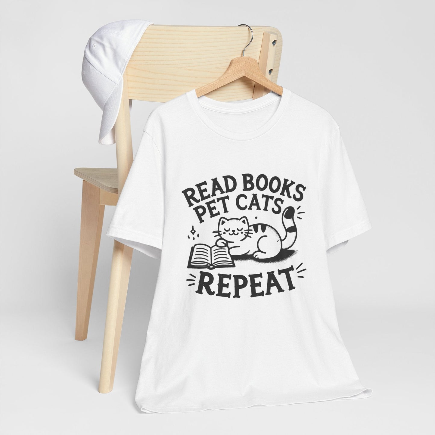 Cat Book Lover Tee