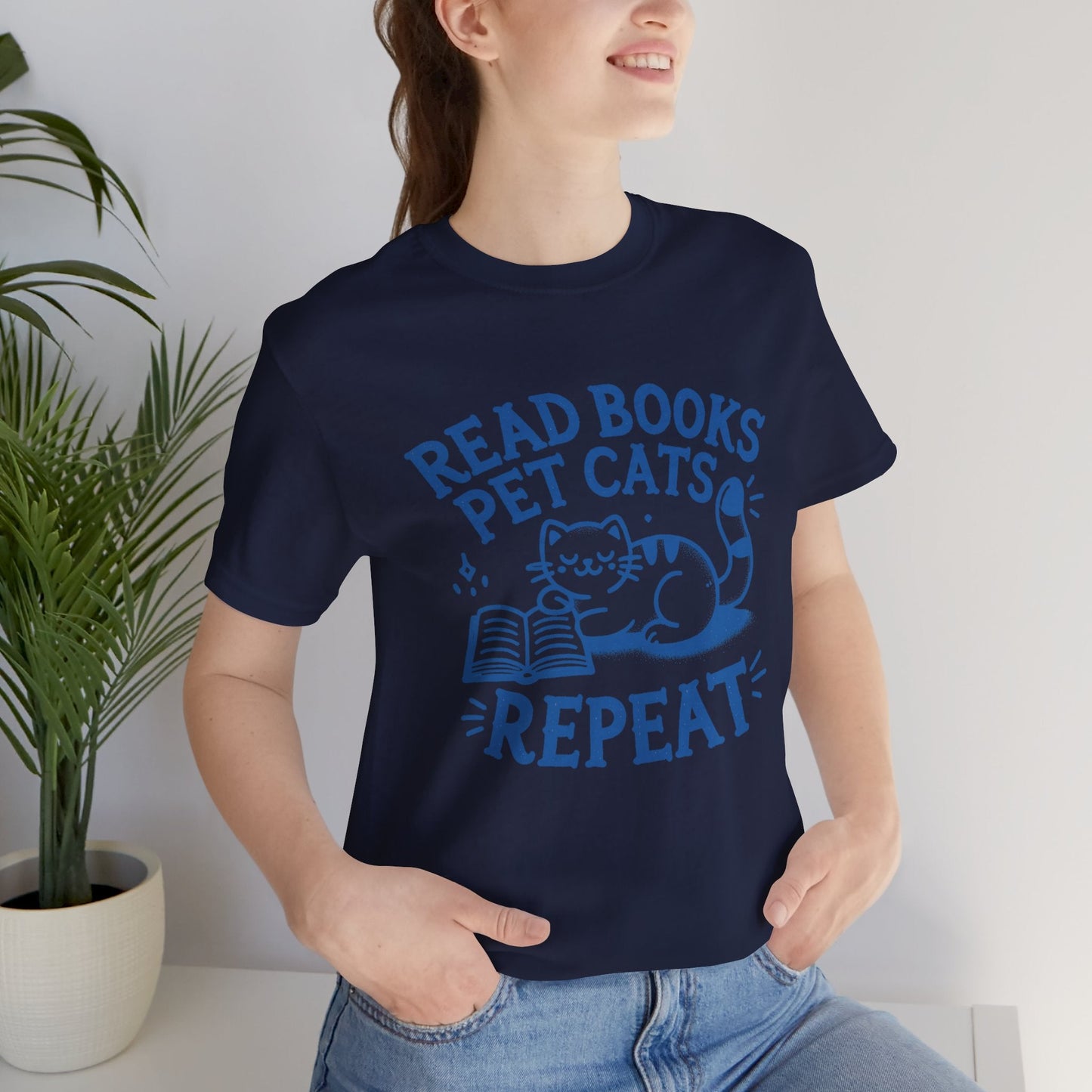 Cat Book Lover Tee