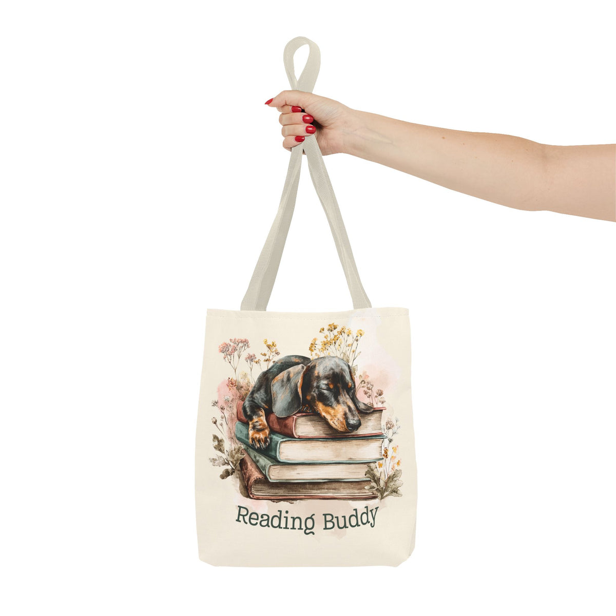 Reading Buddy Dachshund Tote Bag – Cozy Gift for Book & Dog Lovers - Novel Paws
