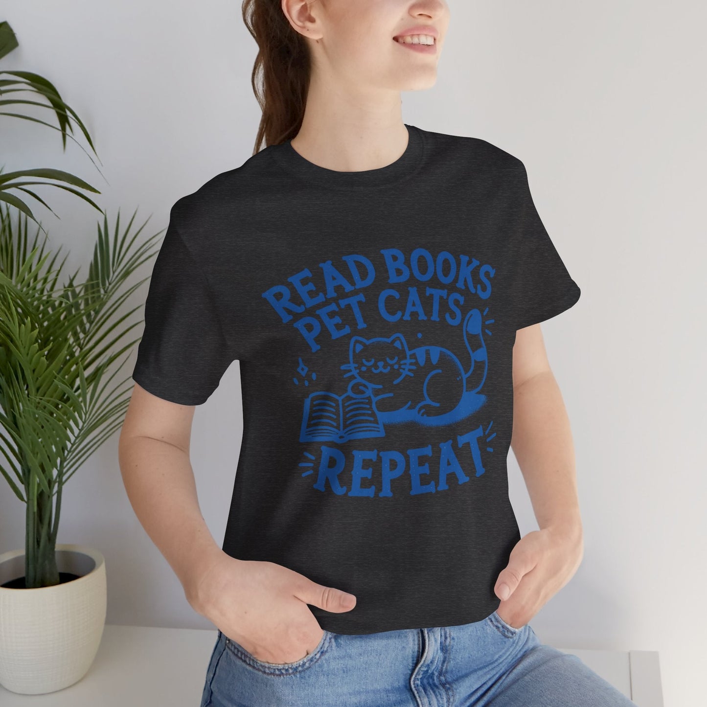 Cat Book Lover Tee