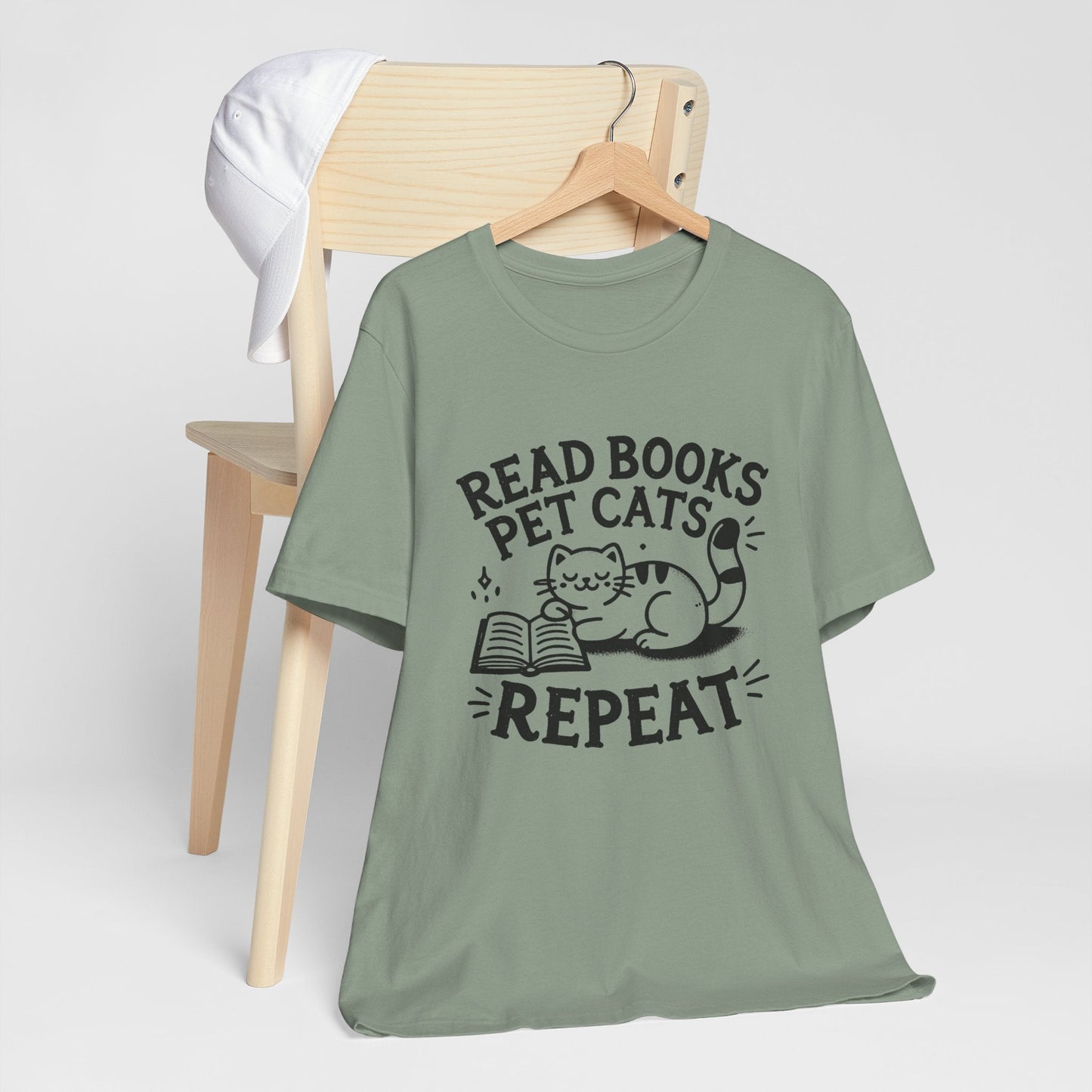 Cat Book Lover Tee