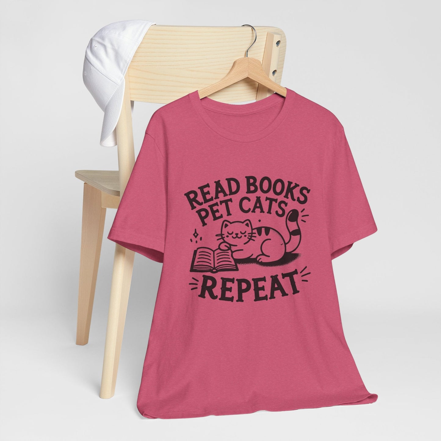 Cat Book Lover Tee