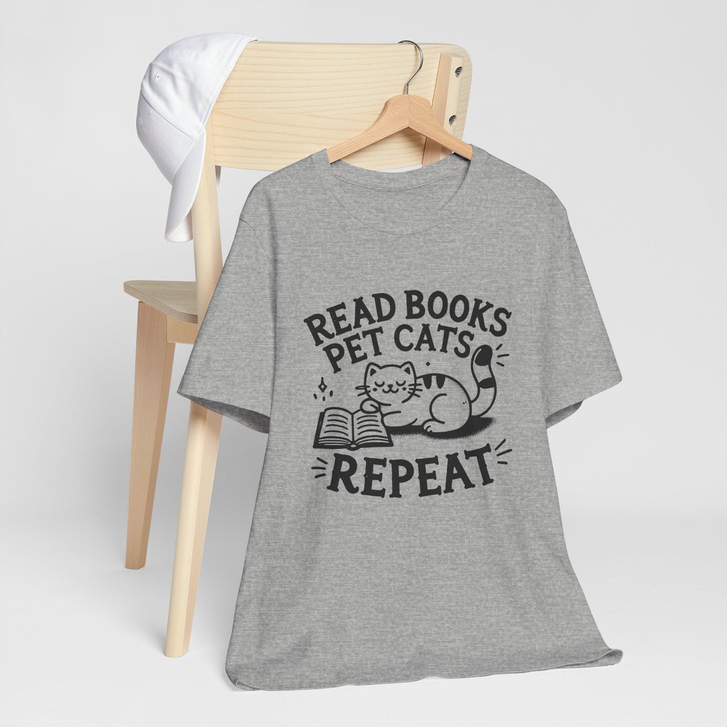 Cat Book Lover Tee
