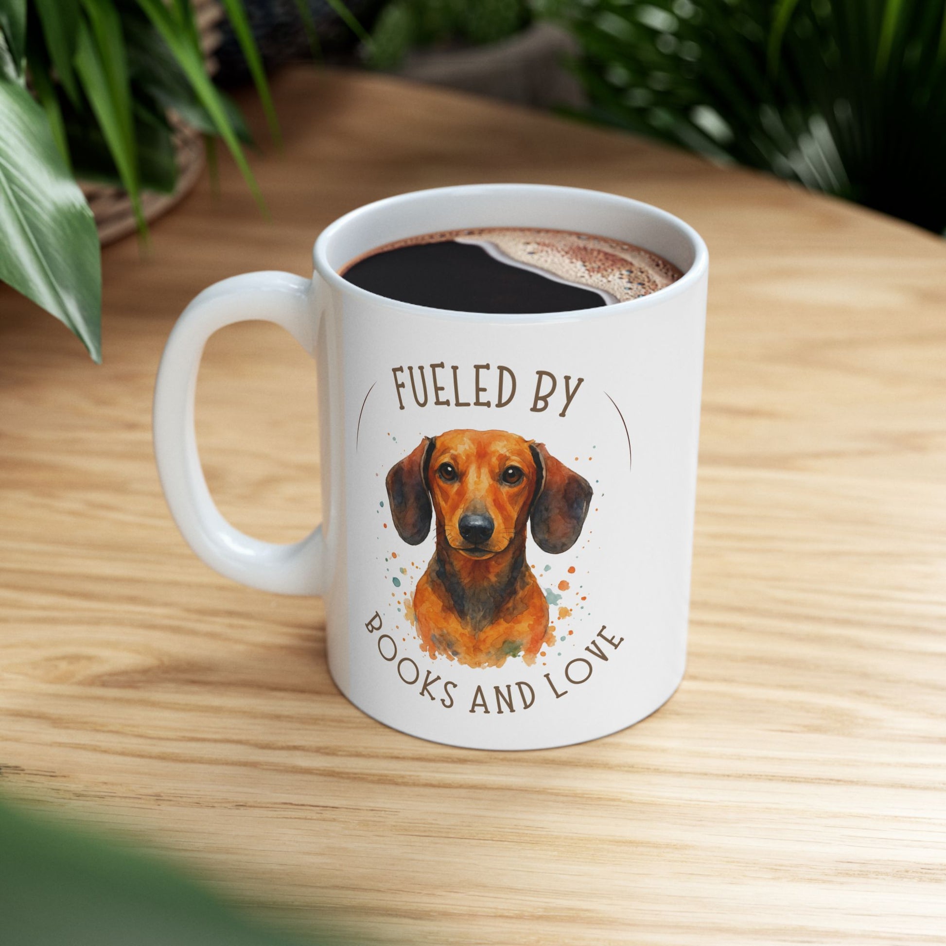 Fueled by Books and Love | Dachshund Mug - Novel Paws
