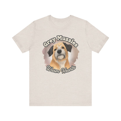 Grey Muzzles Warm Hearts Senior Dog Shirt – Rescue Gift Tee - Novel Paws