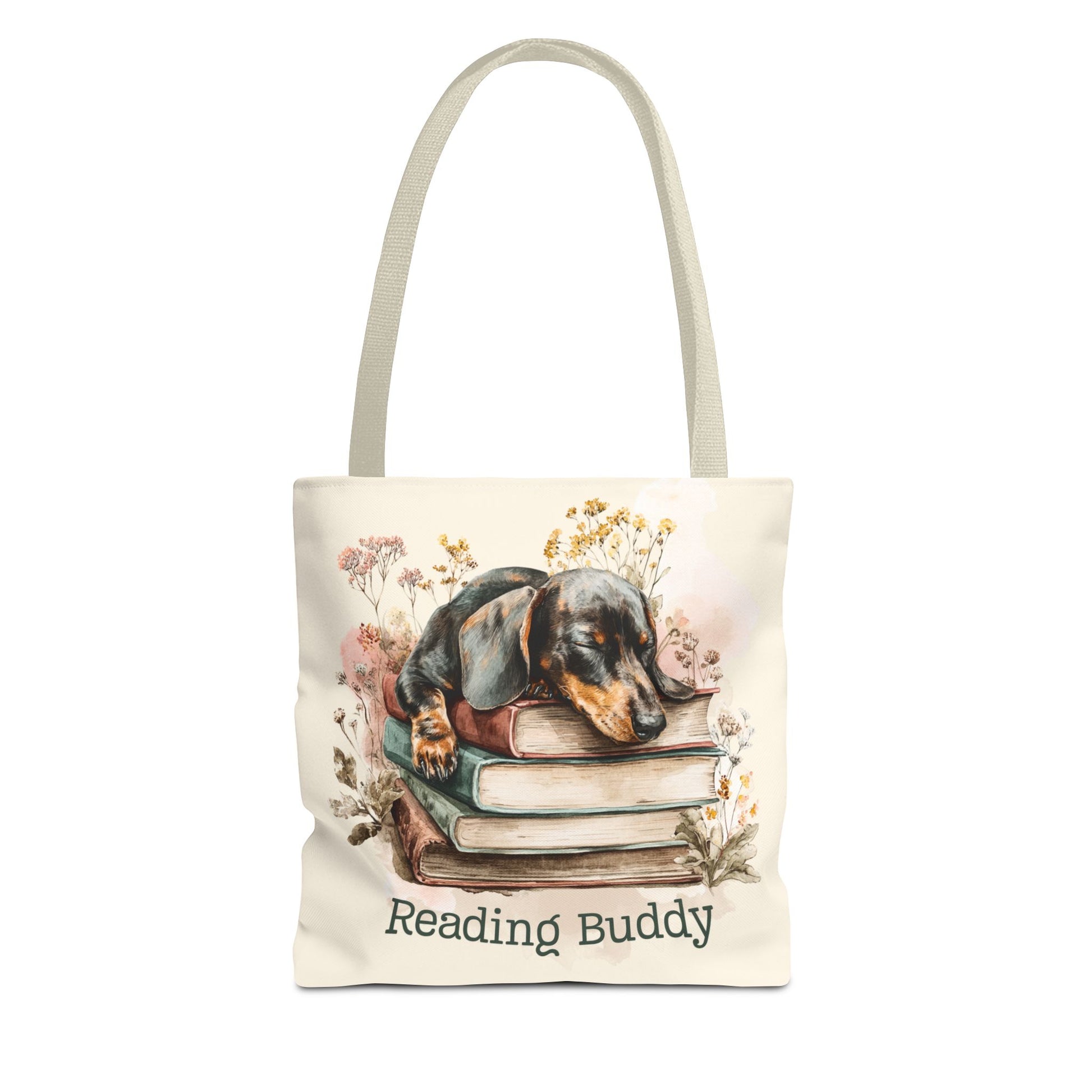 Reading Buddy Dachshund Tote Bag – Cozy Gift for Book & Dog Lovers - Novel Paws