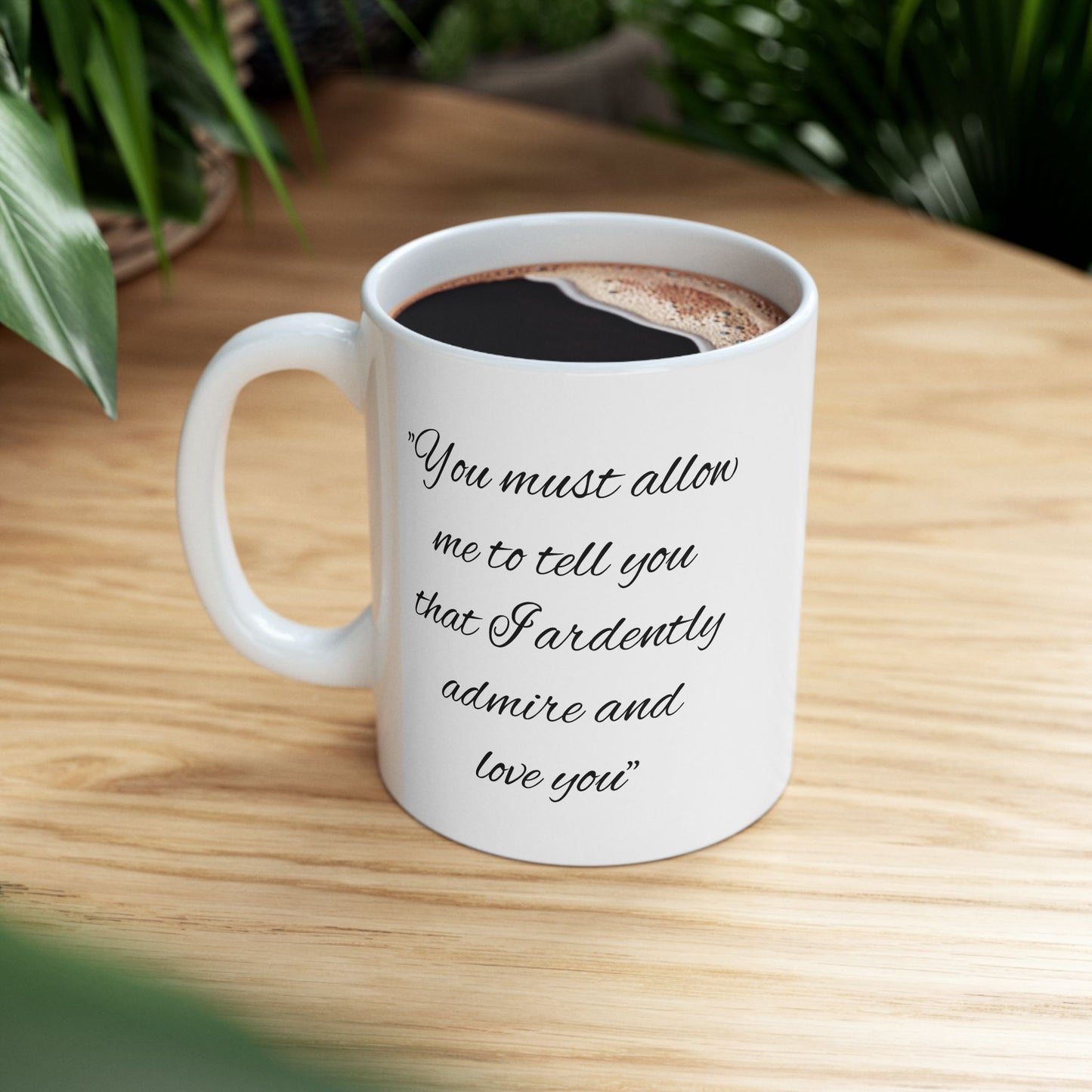 Ceramic Mug - Corgi Dressed as Mr Darcy with Love Quote