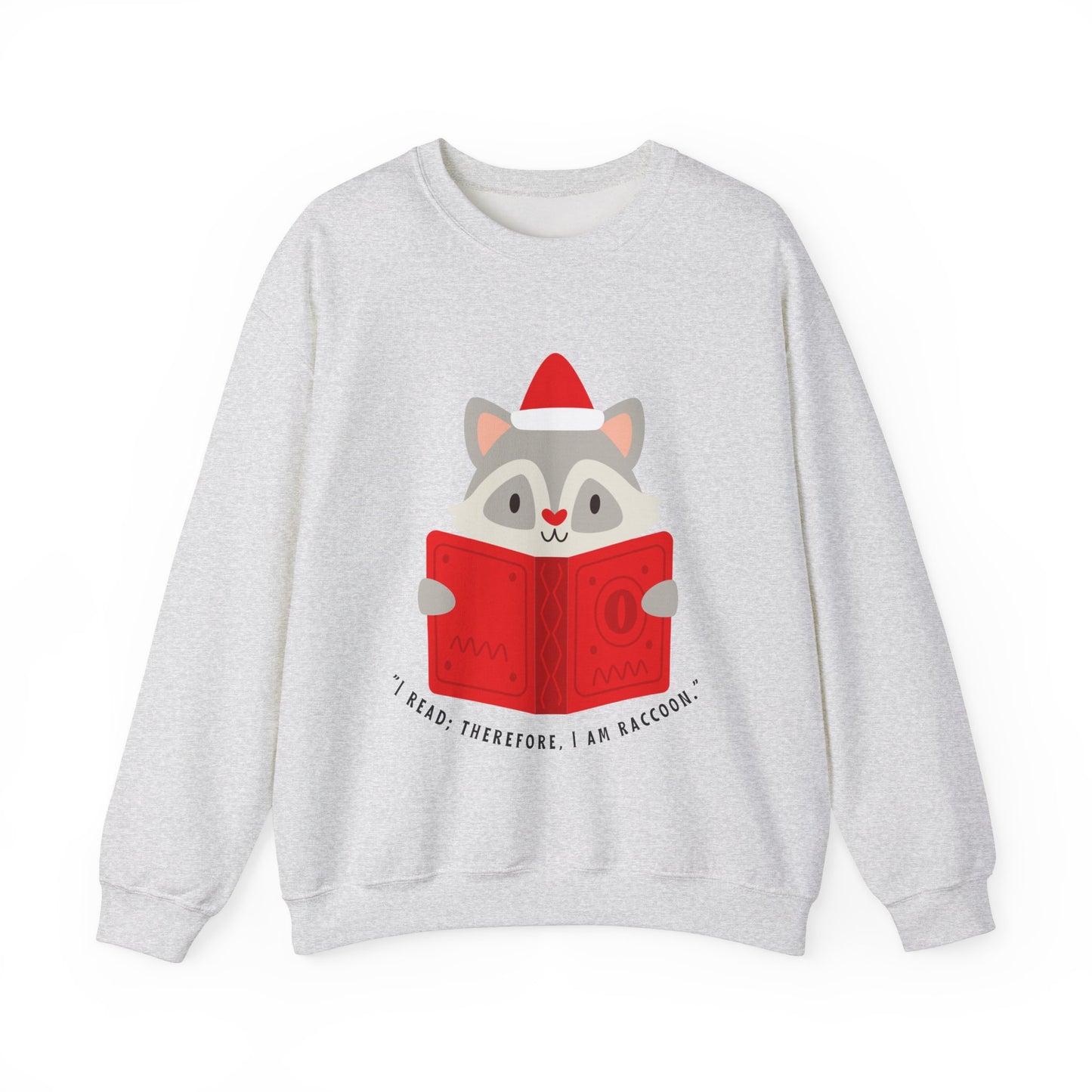 Christmas Raccoon Bookworm Sweatshirt