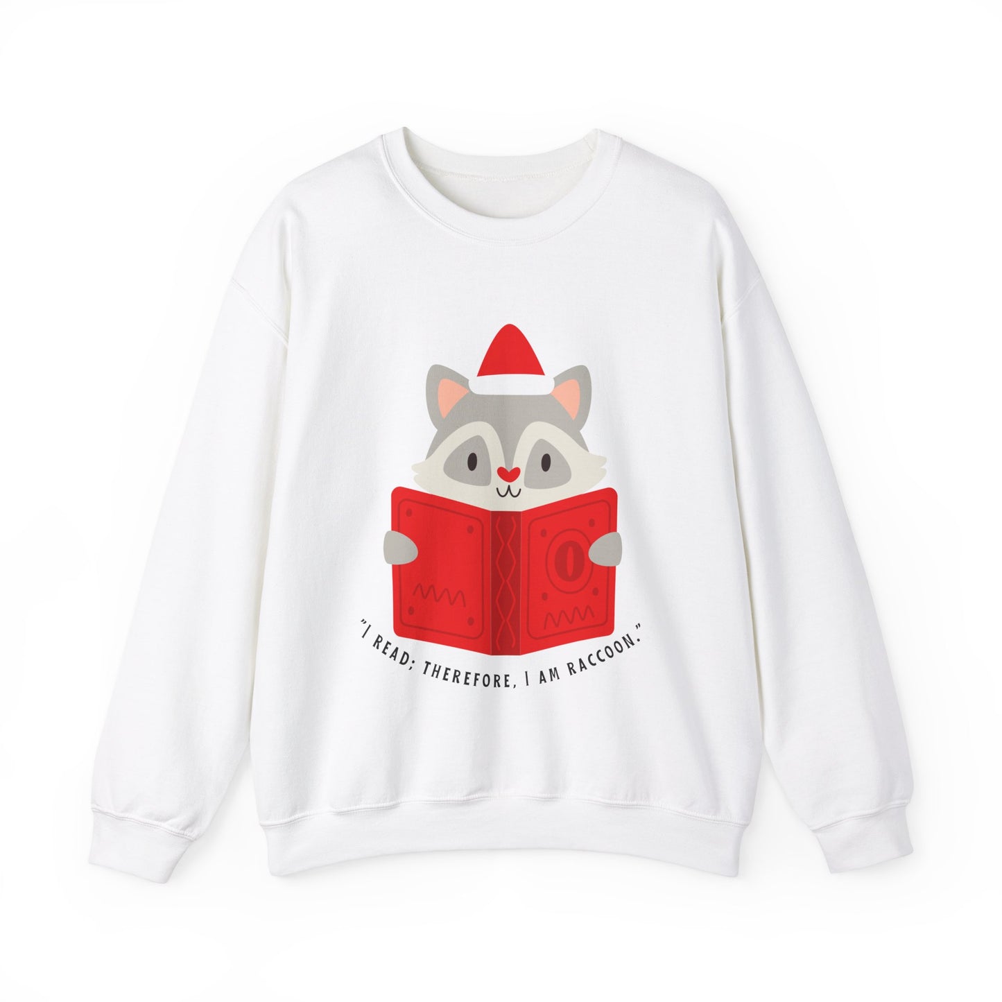 Christmas Raccoon Bookworm Sweatshirt