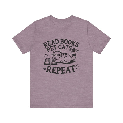 Cat Book Lover Tee