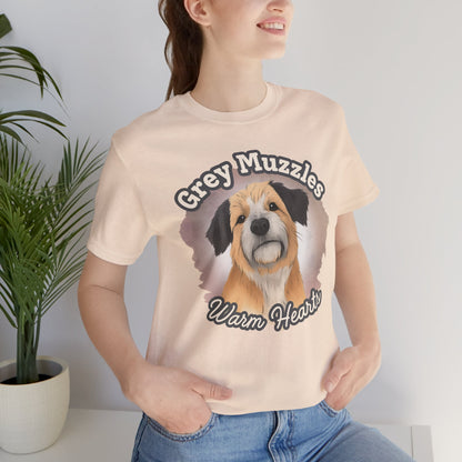 Grey Muzzles Warm Hearts Senior Dog Shirt – Rescue Gift Tee - Novel Paws
