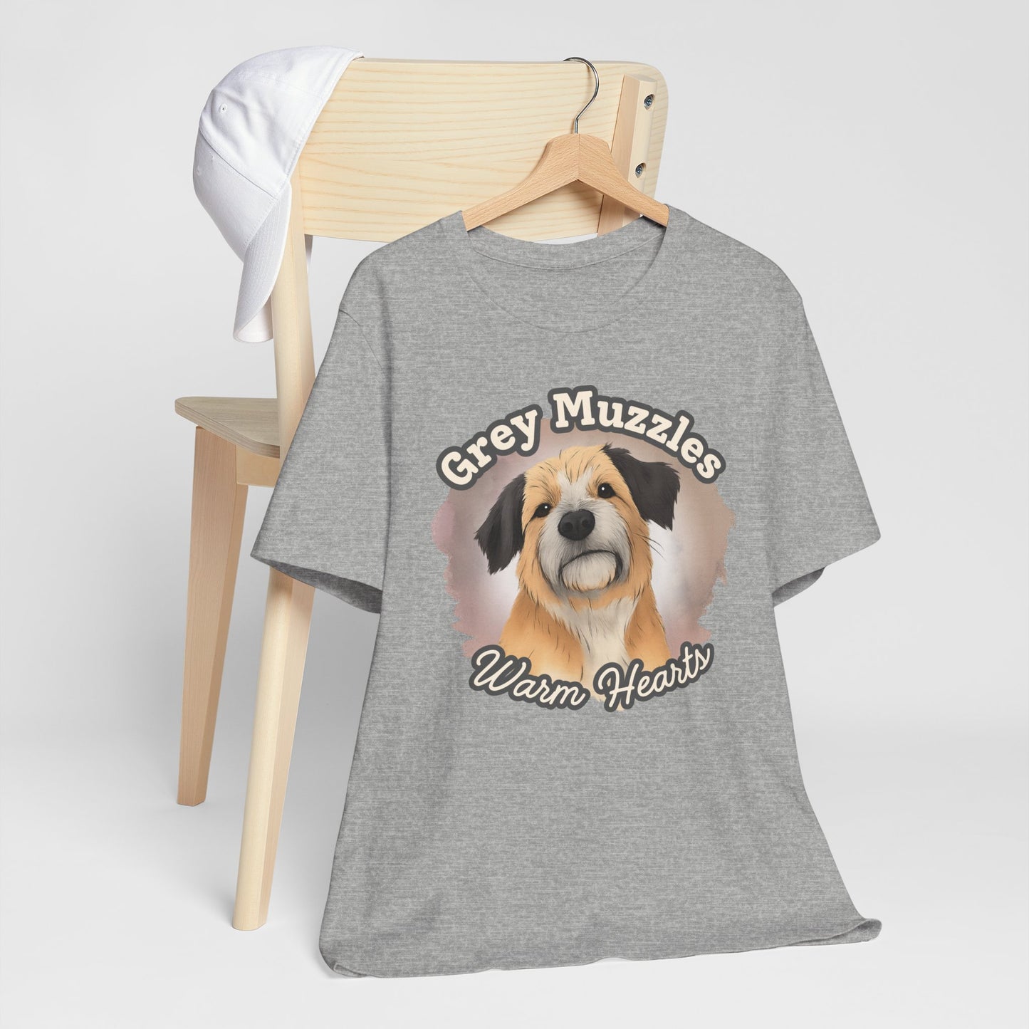 Grey Muzzles Warm Hearts Senior Dog Shirt – Rescue Gift Tee