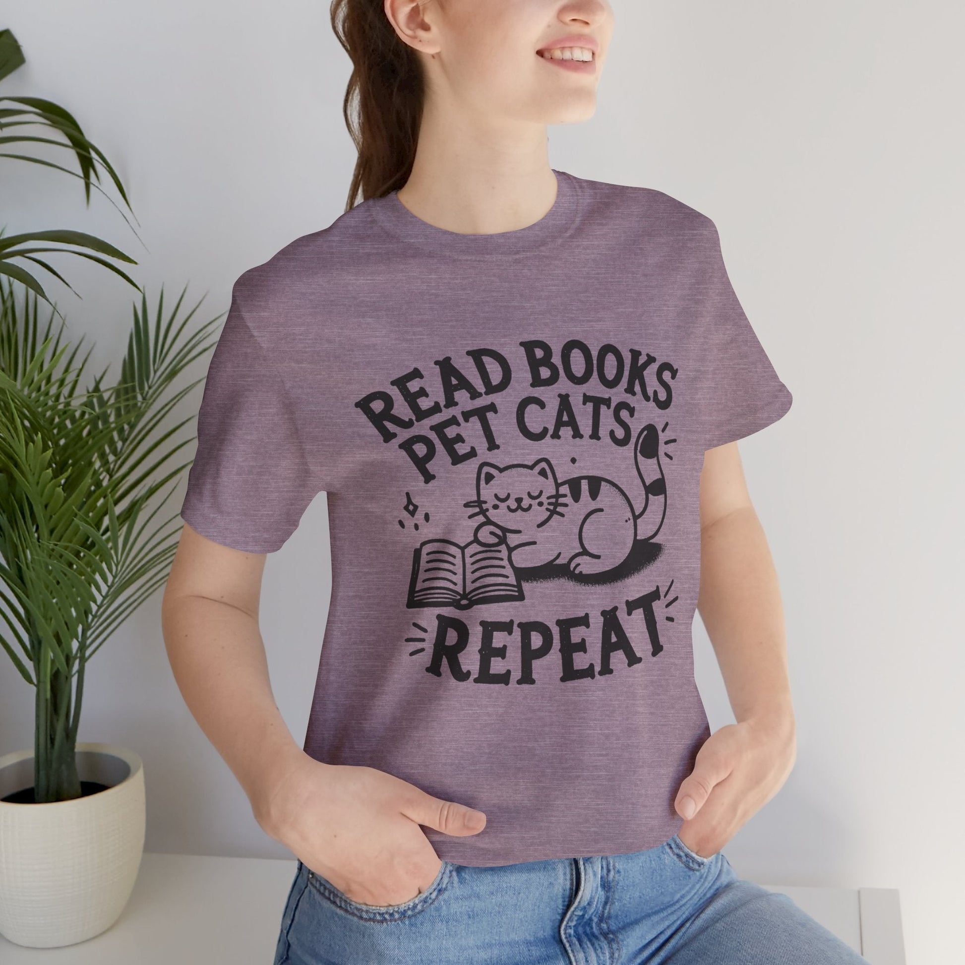 Cat Book Lover Tee