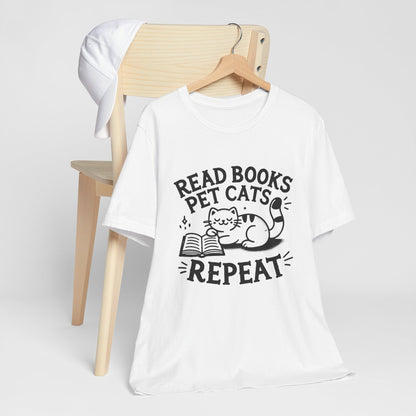 Cat Book Lover Tee