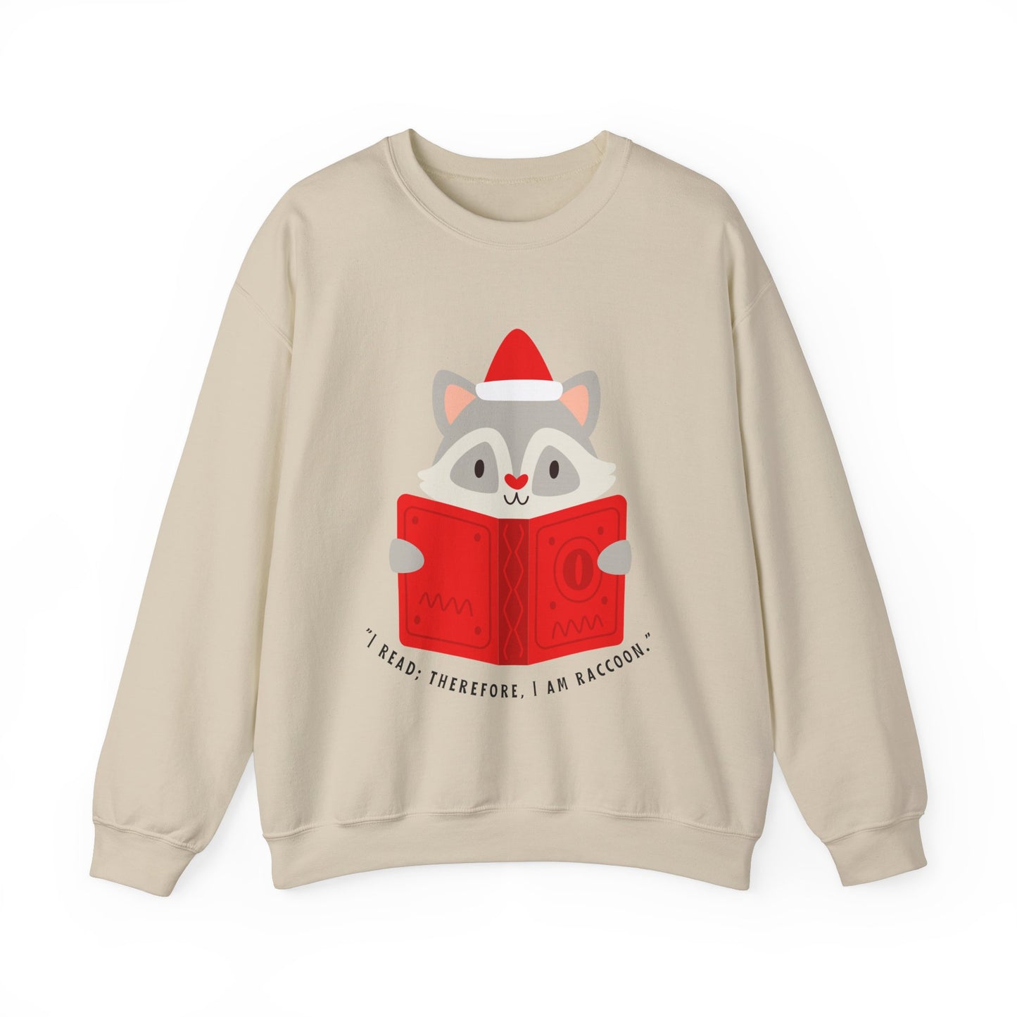 Christmas Raccoon Bookworm Sweatshirt