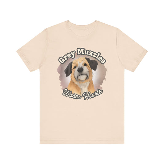 Grey Muzzles Warm Hearts Senior Dog Shirt – Rescue Gift Tee - Novel Paws