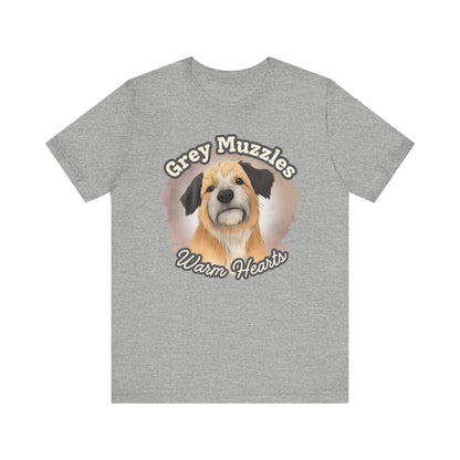 Grey Muzzles Warm Hearts Senior Dog Shirt – Rescue Gift Tee - Novel Paws