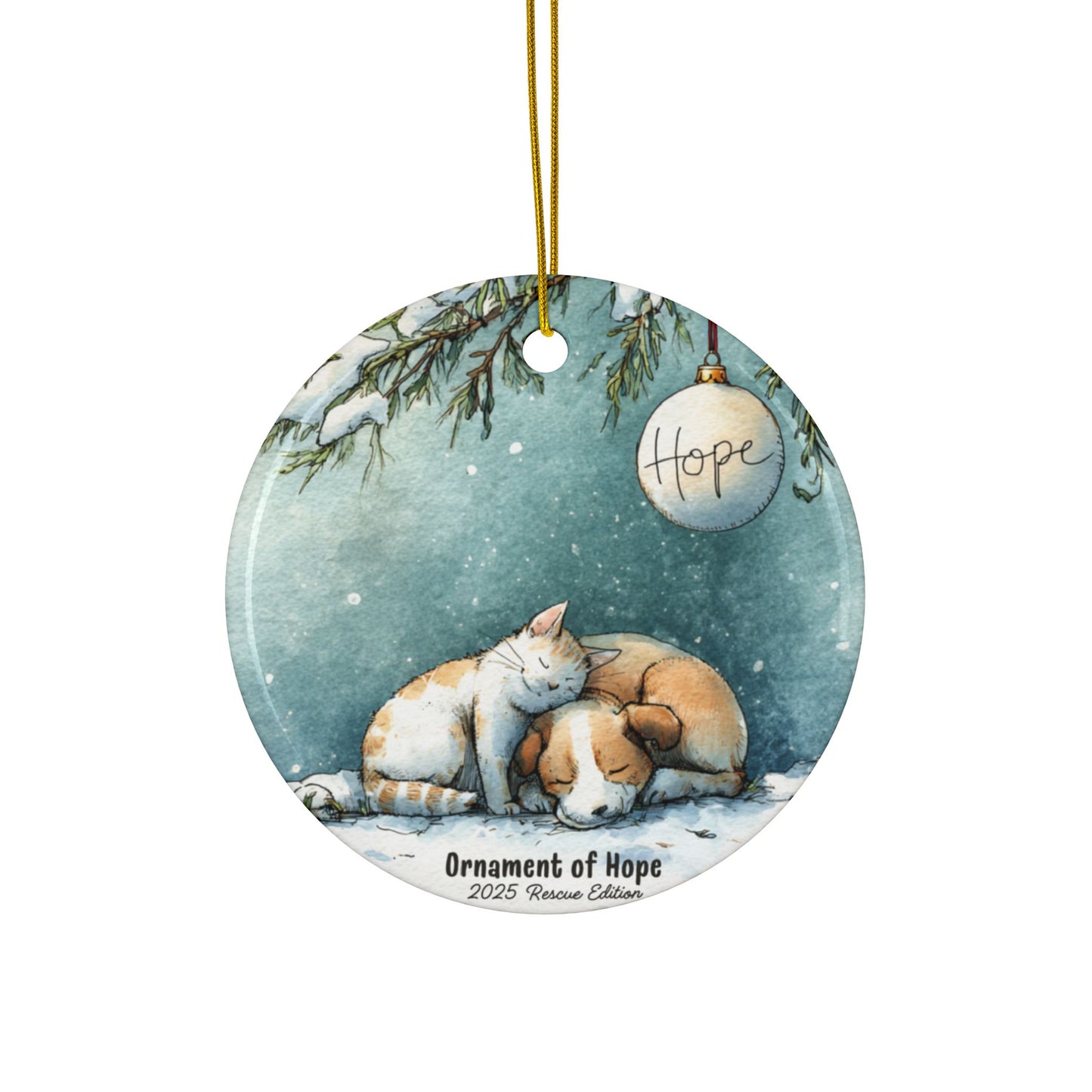 Animal Rescue Holiday Ornament – Hope Lights the Way