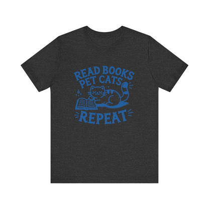 Cat Book Lover Tee