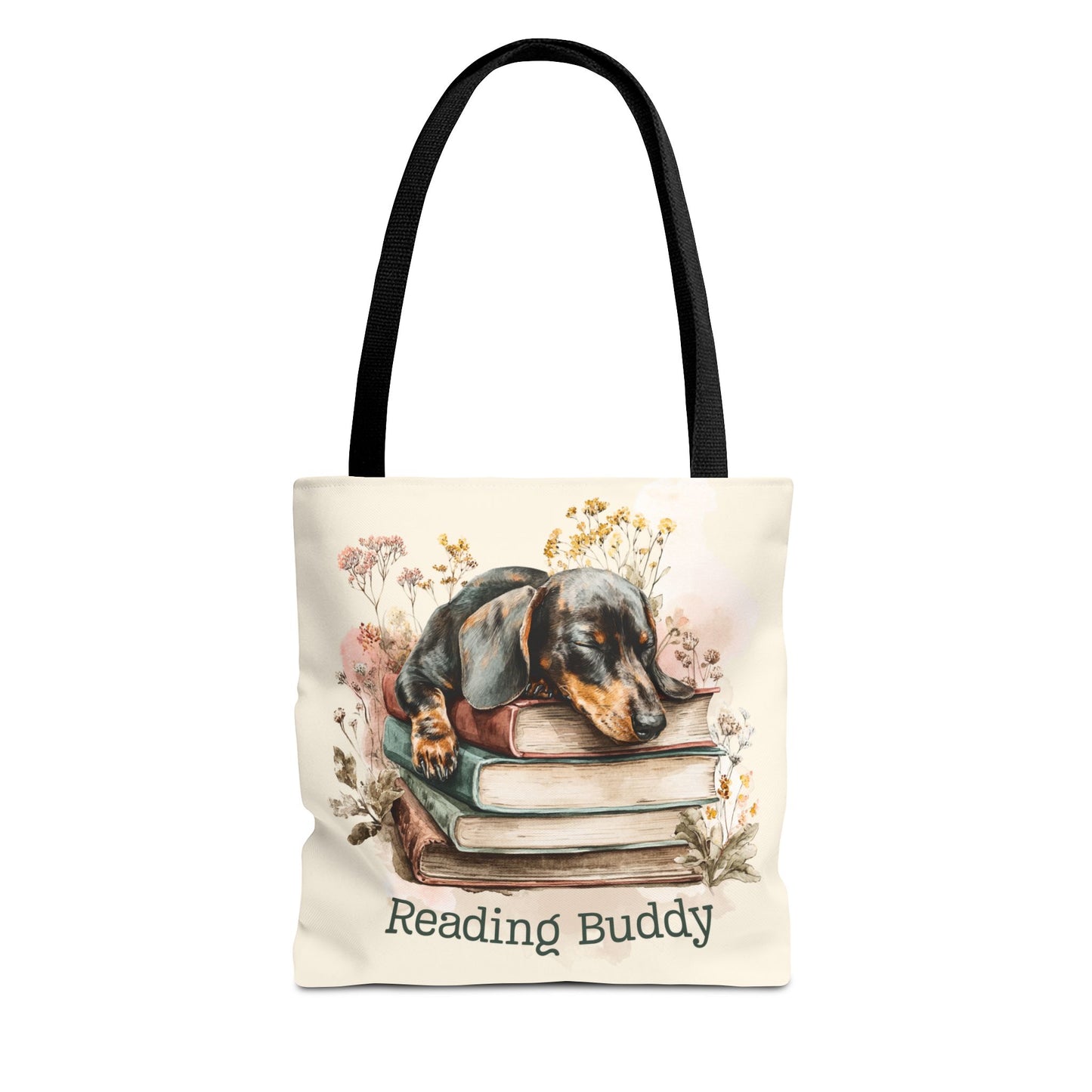 Reading Buddy Dachshund Tote Bag – Cozy Gift for Book & Dog Lovers - Novel Paws