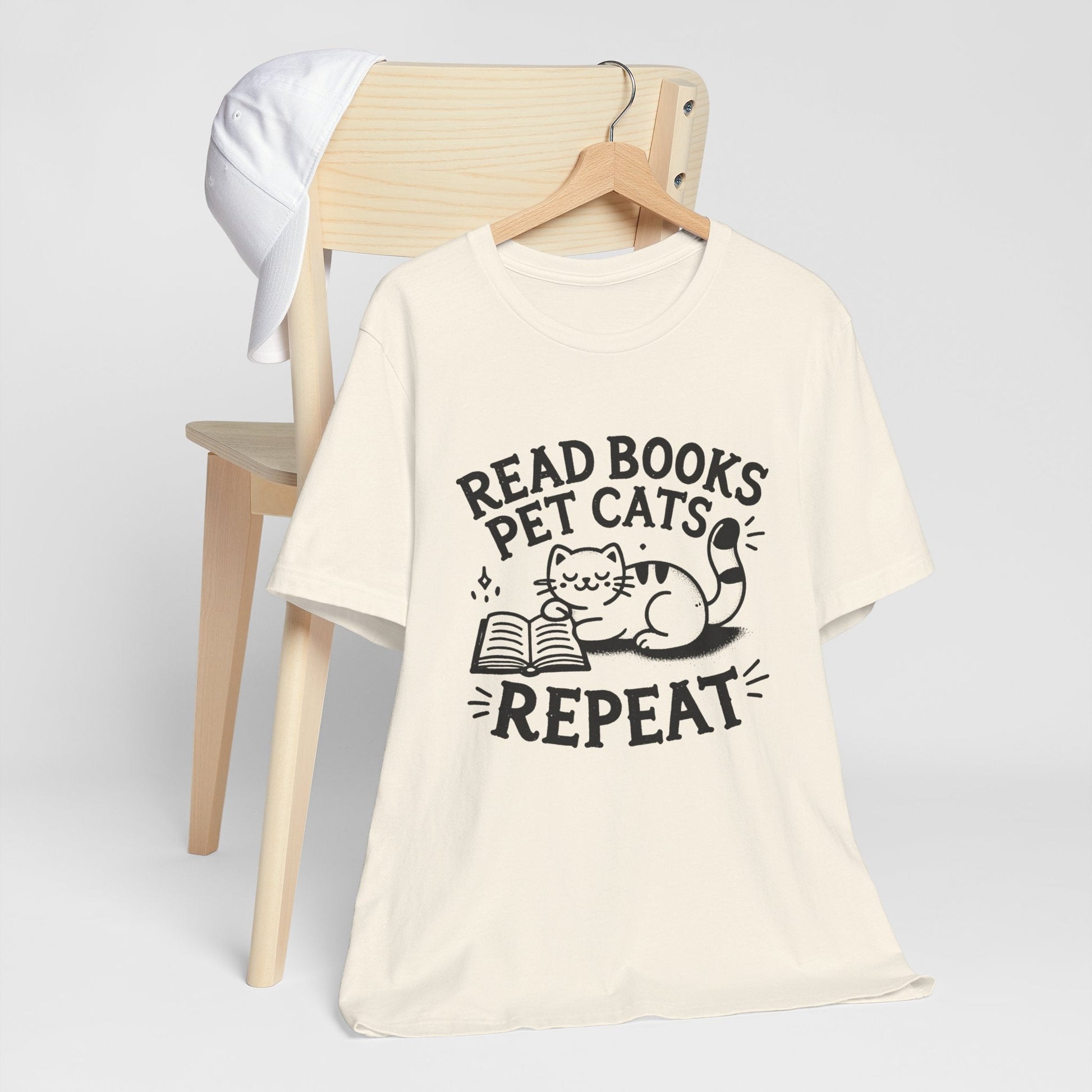 Cat Book Lover Tee