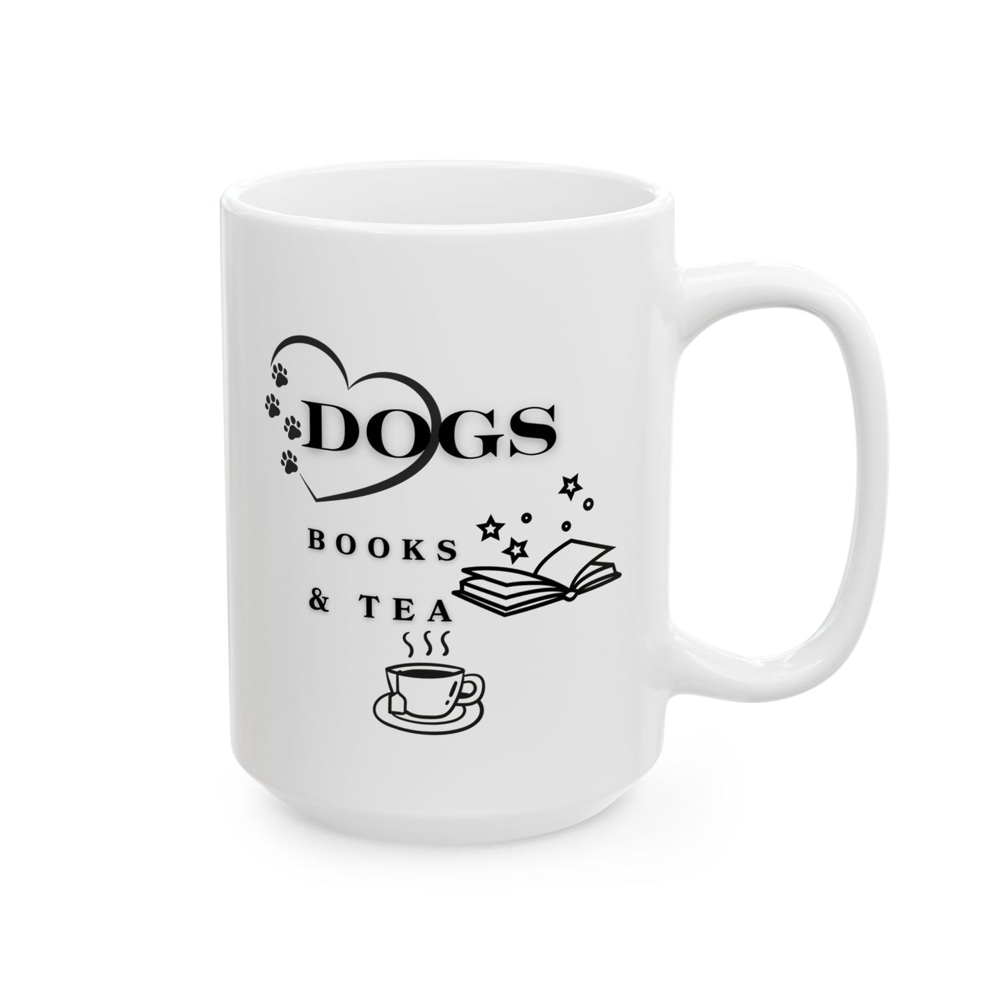 Mug Dogs Books and Tea Ceramic