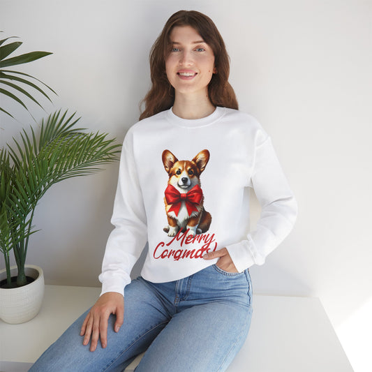 Christmas Corgi Sweatshirt - Unisex Heavy Blend™ Crewneck