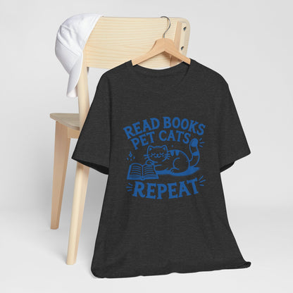 Cat Book Lover Tee