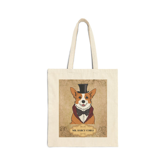 Corgi Cotton Canvas Tote Bag