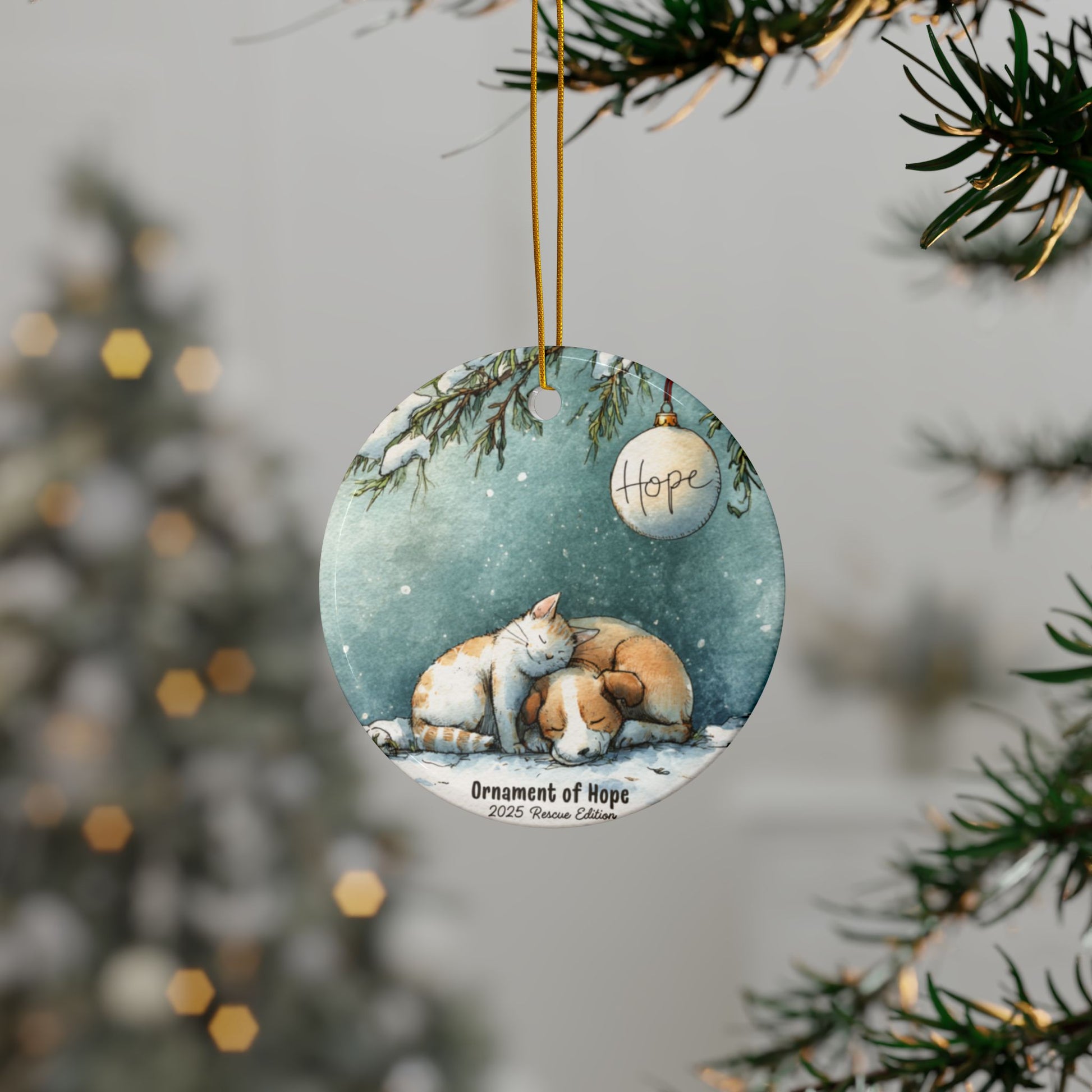 Animal Rescue Holiday Ornament – Hope Lights the Way