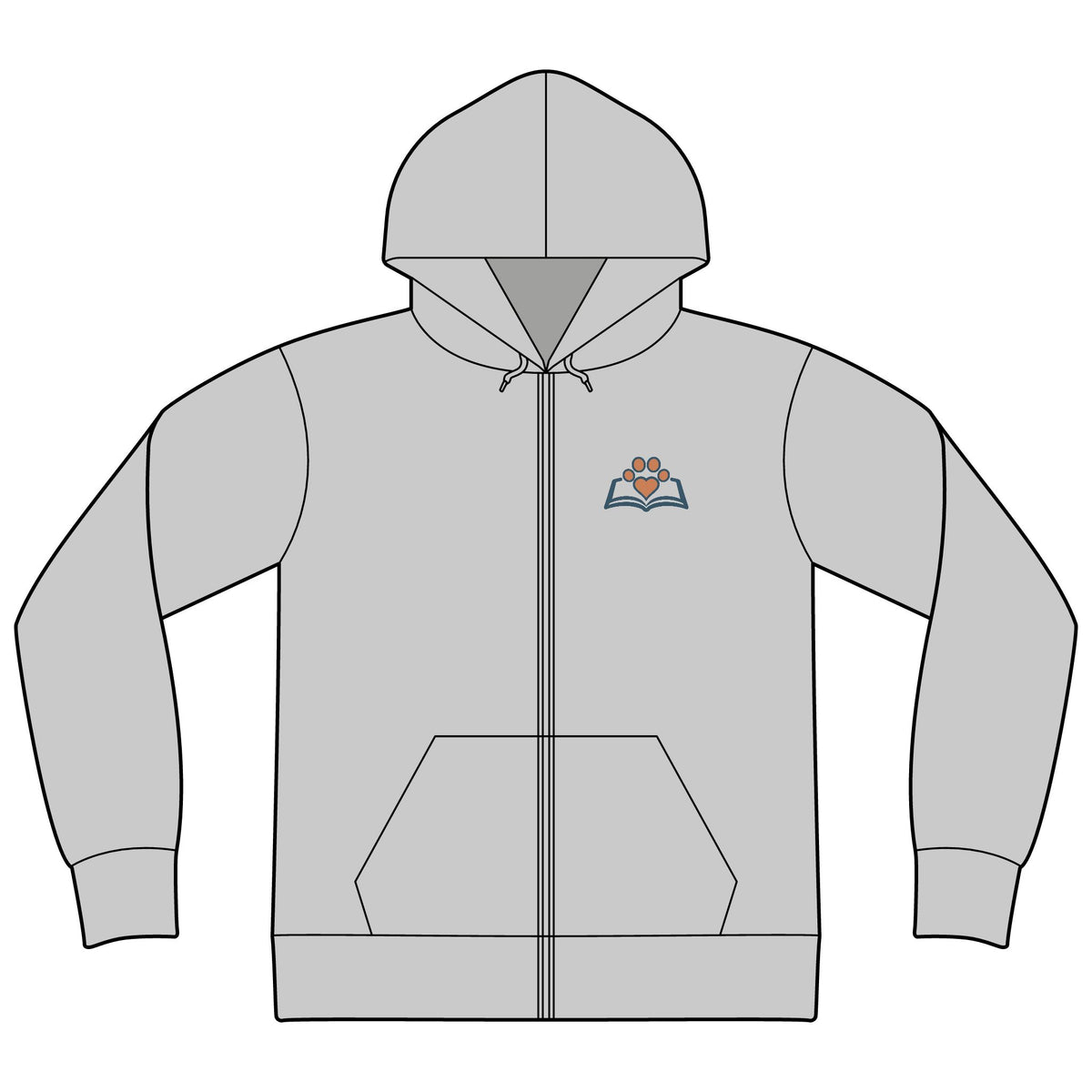 Rescue Pet Full-Zip Hoodie – Novel Paws Dog & Cat Sweatshirt