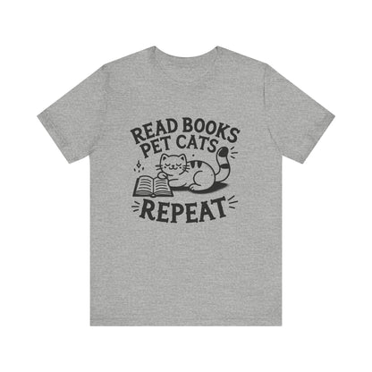 Cat Book Lover Tee