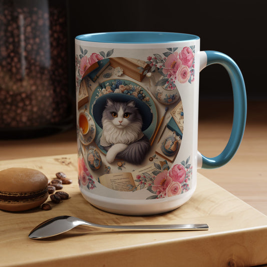 Cat Tea/Coffee Lover Accent Mug, "I will be calm...."