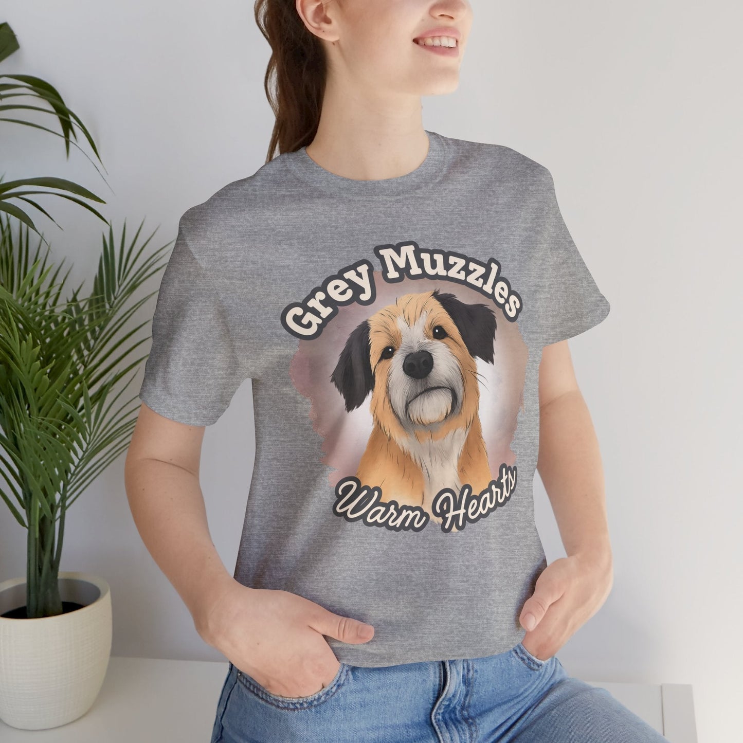 Grey Muzzles Warm Hearts Senior Dog Tee