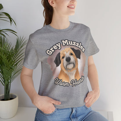 Grey Muzzles Warm Hearts Senior Dog Shirt – Rescue Gift Tee - Novel Paws