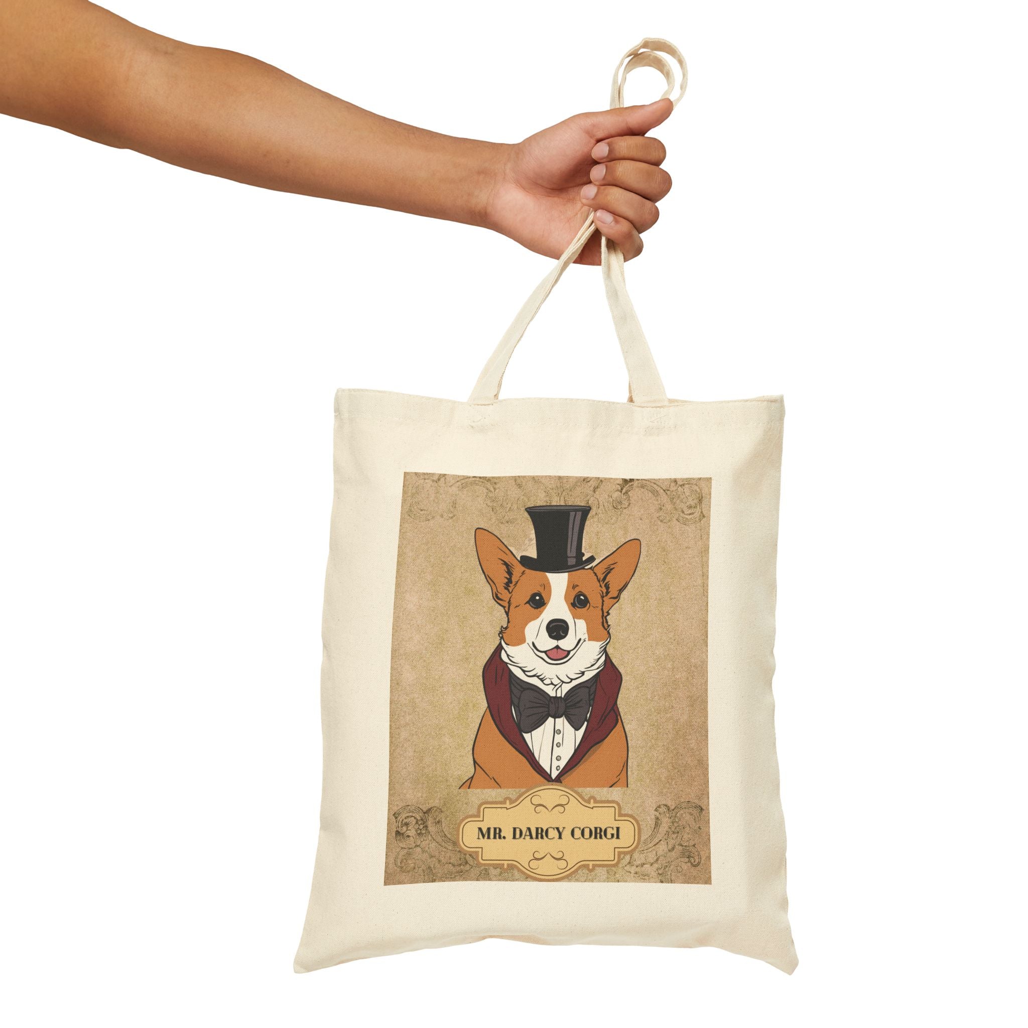 Corgi Cotton Canvas Tote Bag