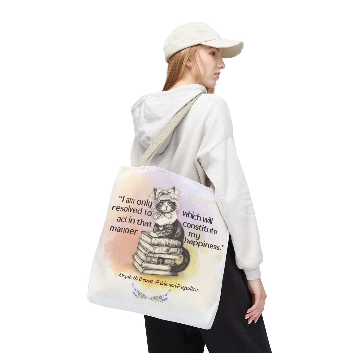 Elizabeth Bennet Cat Tote Bag