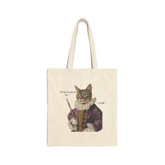 Tote Bag - Cat Shakespeare To Be or Not to Be Quote