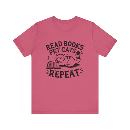 Cat Book Lover Tee