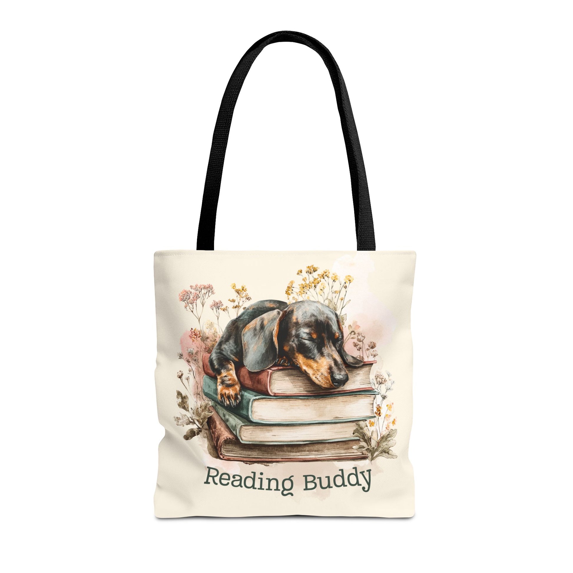 Reading Buddy Dachshund Tote Bag – Cozy Gift for Book & Dog Lovers - Novel Paws