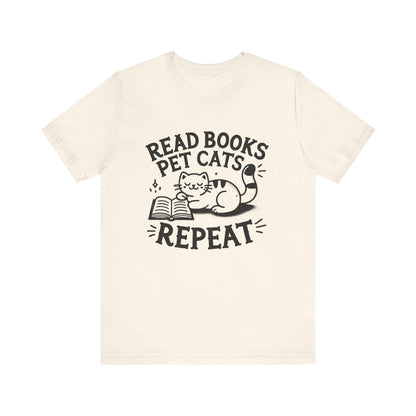 Cat Book Lover Tee