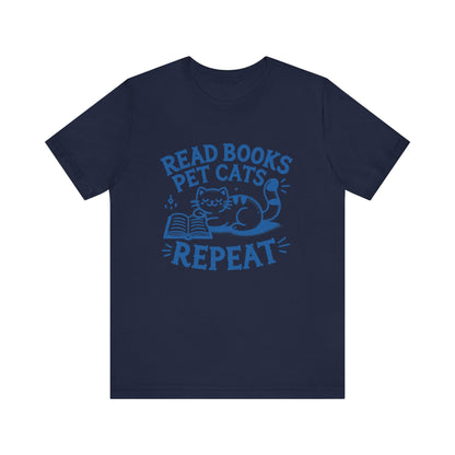Cat Book Lover Tee