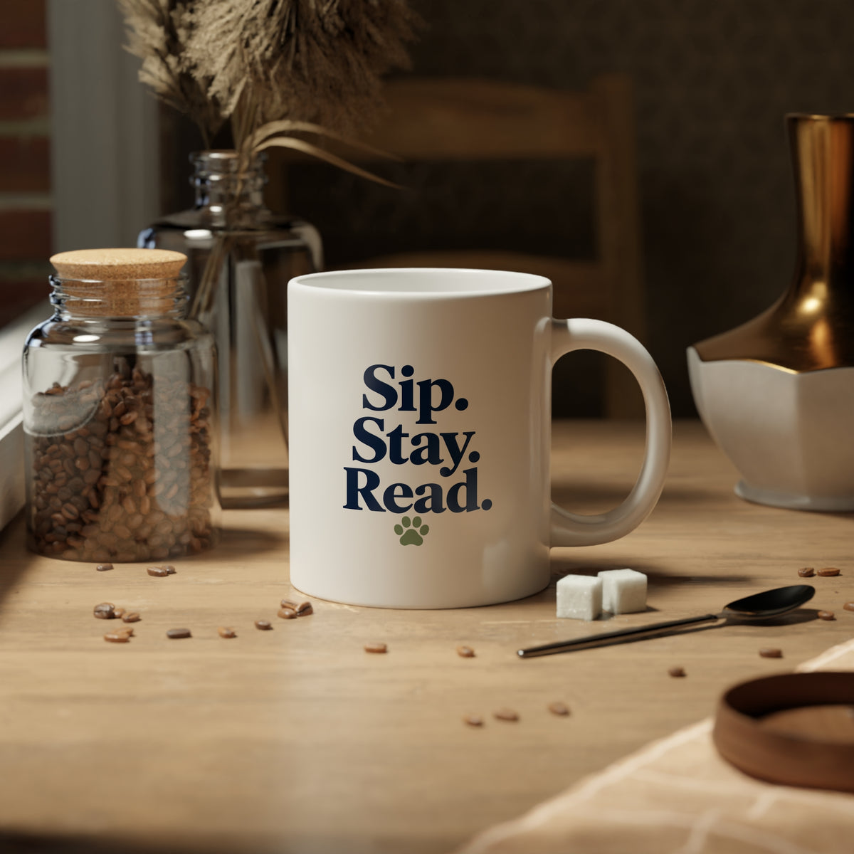 Paws to Read Mug – Sip. Stay. Read. | 20 oz