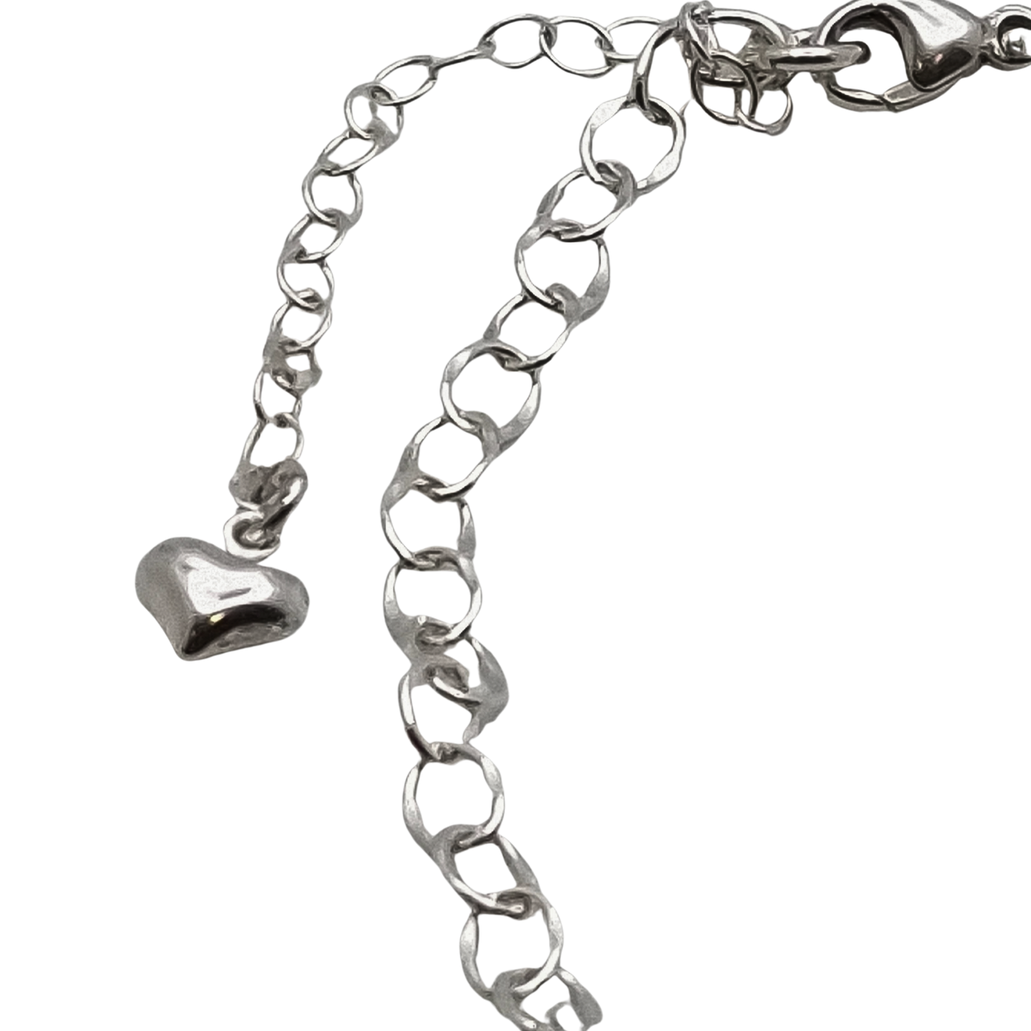 Sterling Silver Paw Medallion Charm Bracelet + Puff Heart - Novel Paws